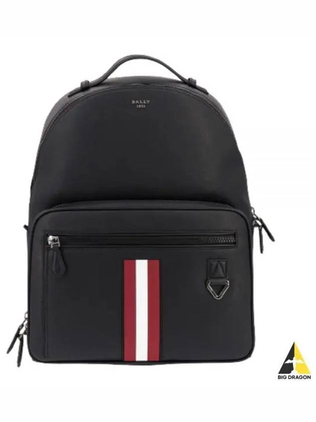 Signature Stripe Maverick Logo Backpack Black - BALLY - BALAAN 2