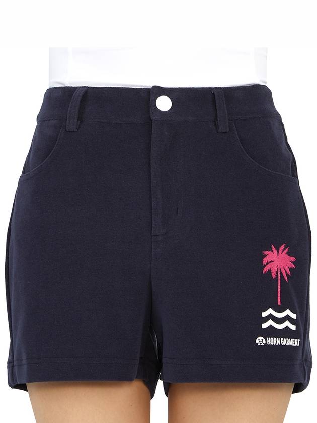 Women's Golf Shorts Navy - HORN GARMENT - BALAAN 7