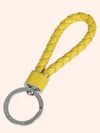 Intrecciato Leather Key Holder Yellow - BOTTEGA VENETA - BALAAN 2