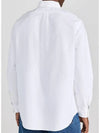 Embroidered Logo Pony Oxford Long Sleeve Shirt White - POLO RALPH LAUREN - BALAAN 4