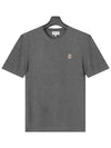 Fox Head Patch Classic Short Sleeve T-Shirt Grey Melange - MAISON KITSUNE - BALAAN 2