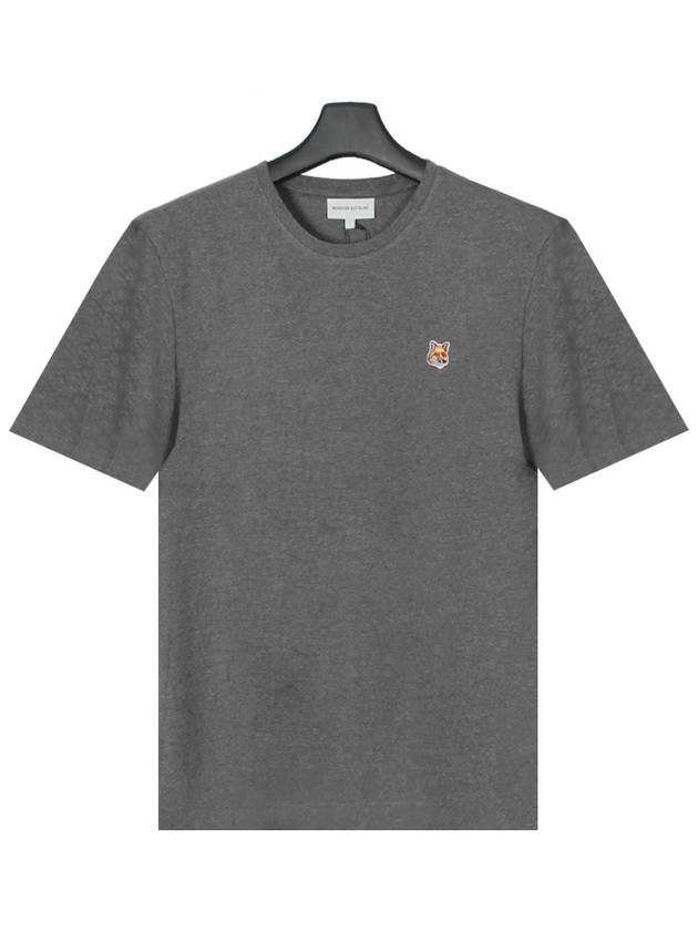 Fox Head Patch Classic Short Sleeve T-Shirt Grey Melange - MAISON KITSUNE - BALAAN 2