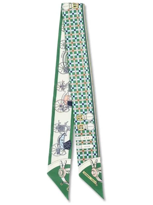 Les Voitures Nouvelles Twilly Scarf Green - HERMES - BALAAN 2