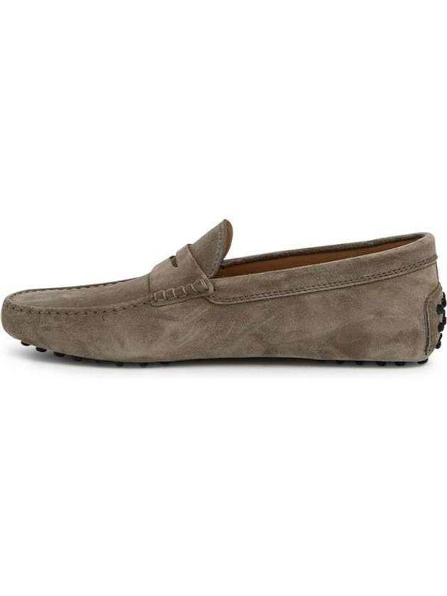 Men's Suede Gommino Driving Shoes Beige - TOD'S - BALAAN 4