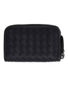 Intrecciato Zipper Coin Card Wallet Black - BOTTEGA VENETA - BALAAN 1