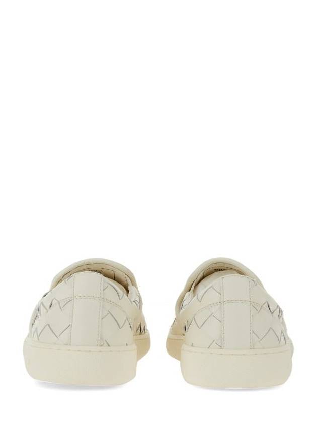 Sawyer Intrecciato Calfskin Slip-Ons White - BOTTEGA VENETA - BALAAN 4