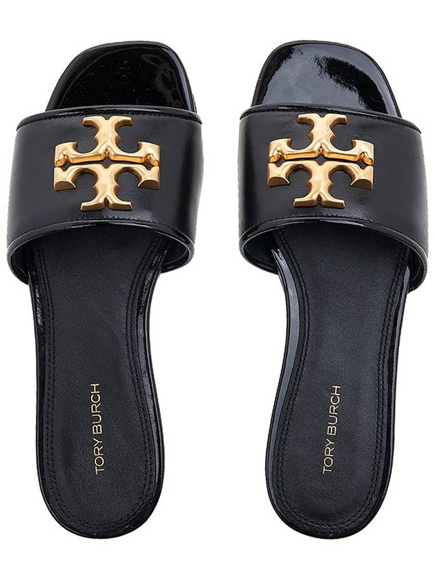 Logo Eleanor Slippers Black - TORY BURCH - BALAAN 7