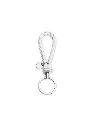 Intrecciato Leather Key Holder White - BOTTEGA VENETA - BALAAN 2