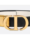 30 Montaigne Reversible Leather Belt Black White - DIOR - BALAAN 7