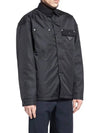 Triangle Logo Shirt Jacket Black - PRADA - BALAAN 4