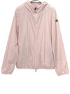 Fegeo Logo Patch Zip Up Hoodie Light Pink - MONCLER - BALAAN 2