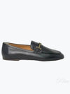 Women's Double T Logo Leather Loafers Black - TOD'S - BALAAN 2