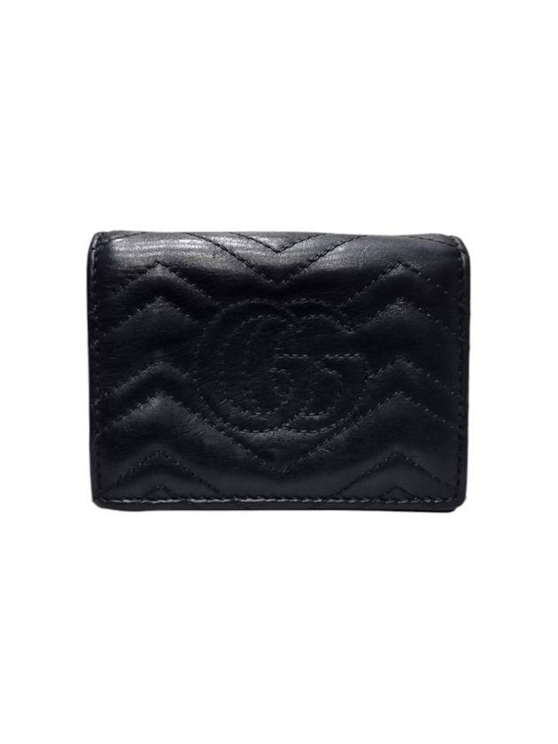 466492 GG Marmont Matelasse Black Card Case Half Wallet - GUCCI - BALAAN 3