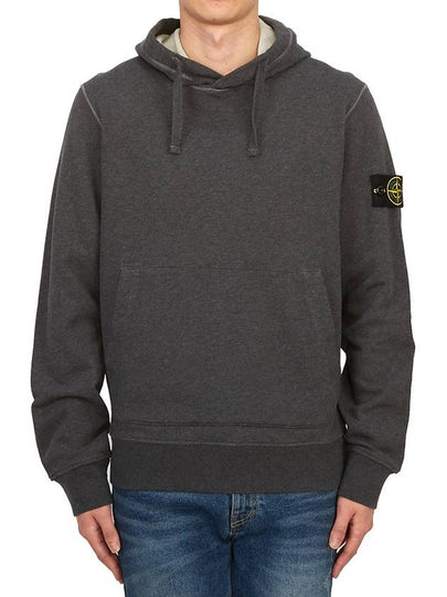 Signature Logo Patch Hoodie Grey - STONE ISLAND - BALAAN 2