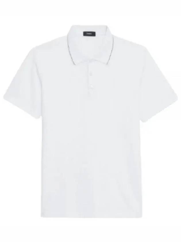 Men's Bron Collar Cotton Short Sleeve Polo Shirt Beige - THEORY - BALAAN 2