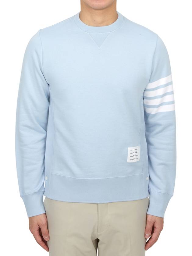 4 Bar Loopback Jersey Sweatshirt Blue - THOM BROWNE - BALAAN 2