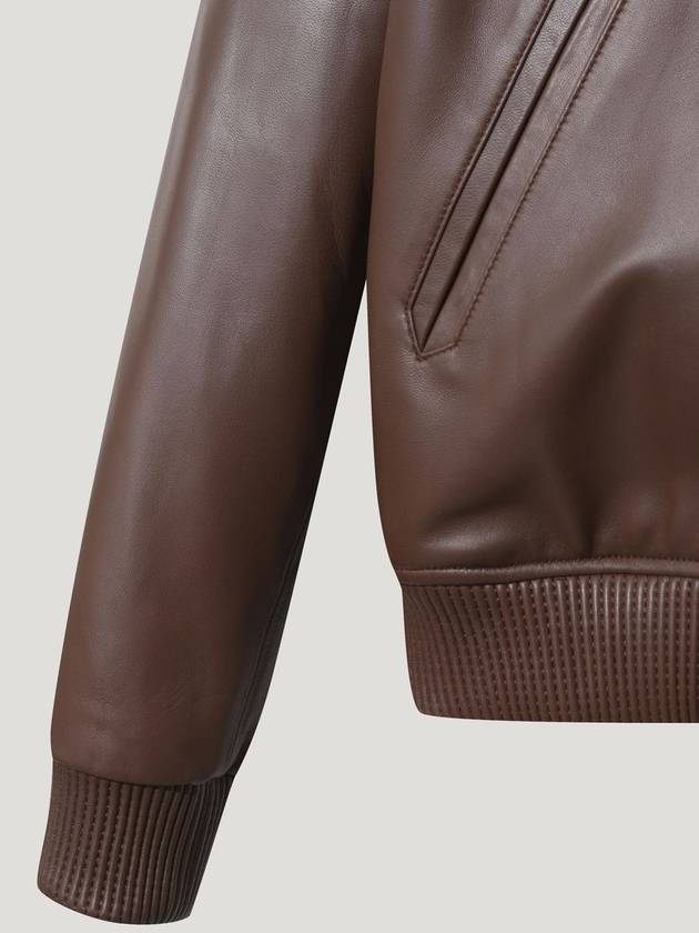 BRICK PREMIUM LEATHER BOMBER JACKET - IRO - BALAAN 4