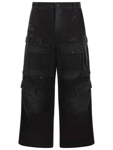 Cargo Straight Pants Black - BALENCIAGA - BALAAN 1