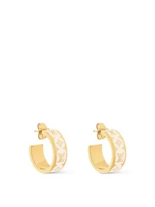 Nanogram enamel earrings white M01830 - LOUIS VUITTON - BALAAN 2