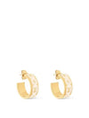 Nanogram Enamel Earrings Gold White - LOUIS VUITTON - BALAAN 1