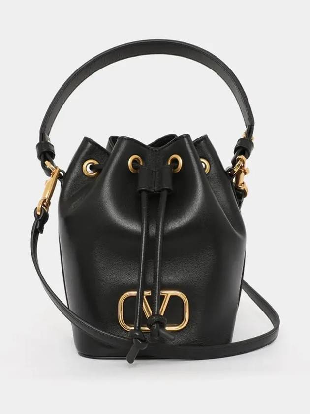 V Logo Bucket Bag Black - VALENTINO - BALAAN 4