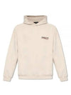 Embroidered Logo Cotton Hoodie Beige - BALENCIAGA - BALAAN 2