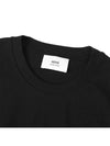 Small Heart Logo Boxy Fit Short Sleeve T-Shirt Black - AMI - BALAAN 5