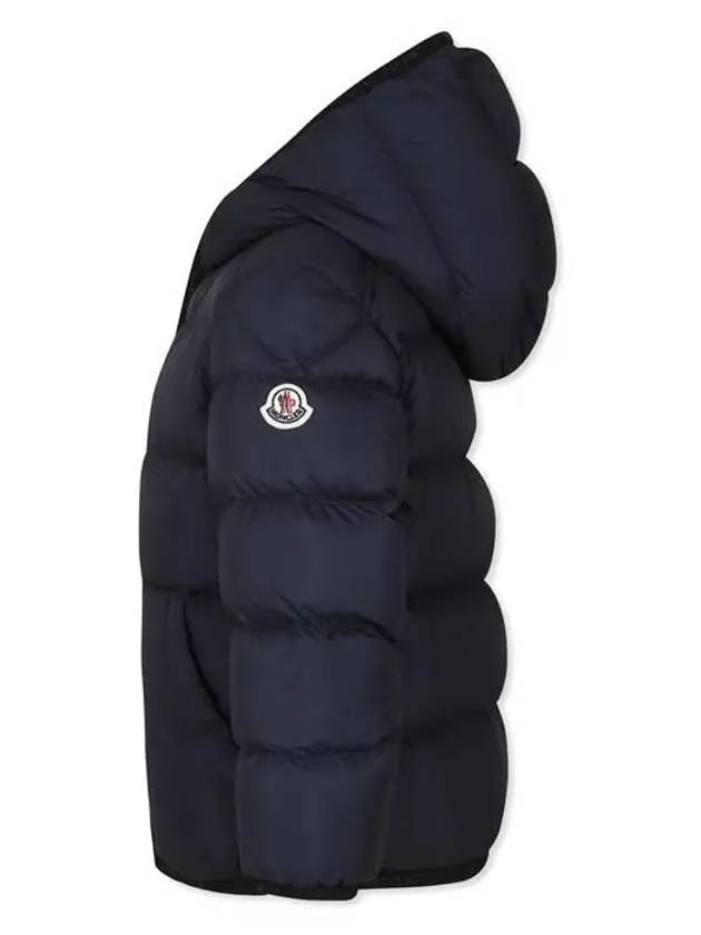 Moncler Kids 8 10 MATTAN logo hooded down jacket navy - MONCLER - BALAAN 3