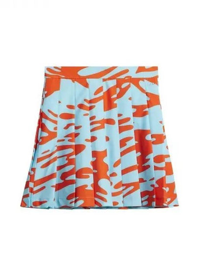 Golf Women's Adina Print Skirt Orange Blue - J.LINDEBERG - BALAAN 2