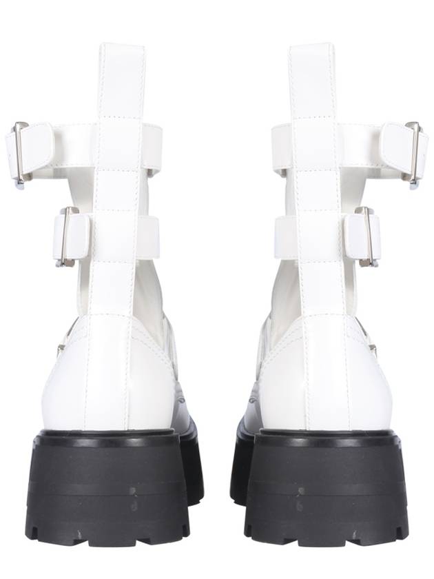 Women's Rave Buckle Walker Boots White - ALEXANDER MCQUEEN - BALAAN 4