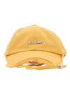 La Casquette Artichoke Fringe Metal Logo Ball Cap Light Yellow - JACQUEMUS - BALAAN 1