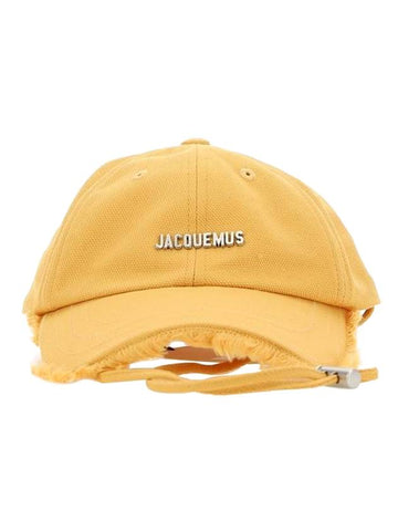 La Casquette Artichoke Fringe Metal Logo Ball Cap Light Yellow - JACQUEMUS - BALAAN 1