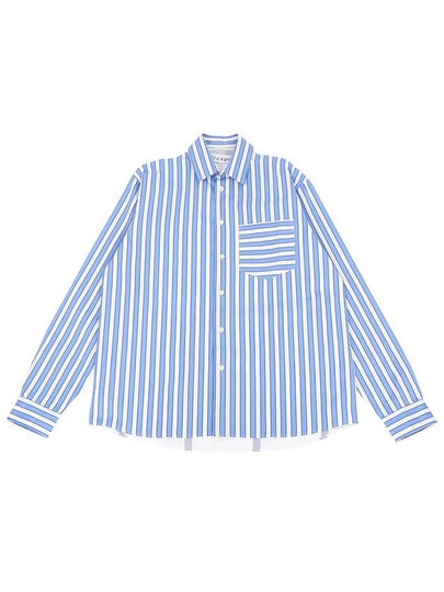 Striped Classic Fit Long Sleeve Shirt White Blue - JW ANDERSON - BALAAN 2