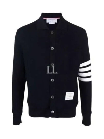 Classic V-Neck 4 Bar Stripe Cardigan Navy - THOM BROWNE - BALAAN 2