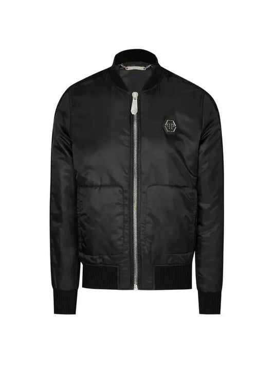 logo bomber jacket black - PHILIPP PLEIN - BALAAN.