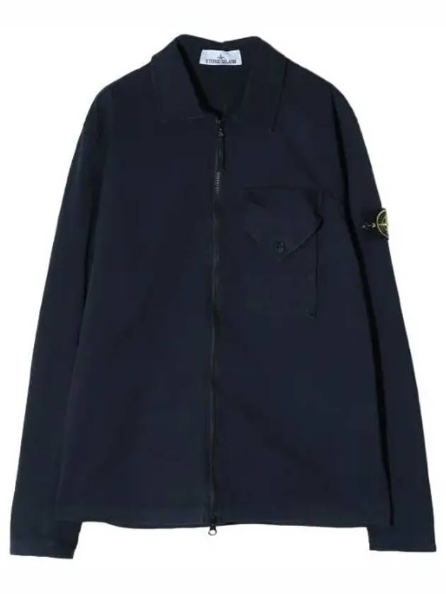 Stretch cotton gabardine overshirt regular fit men s jacket - STONE ISLAND - BALAAN 1