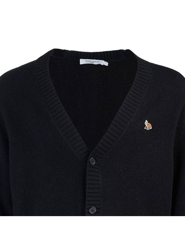 Baby Fox Patch Cosy Cardigan Black - MAISON KITSUNE - BALAAN 5