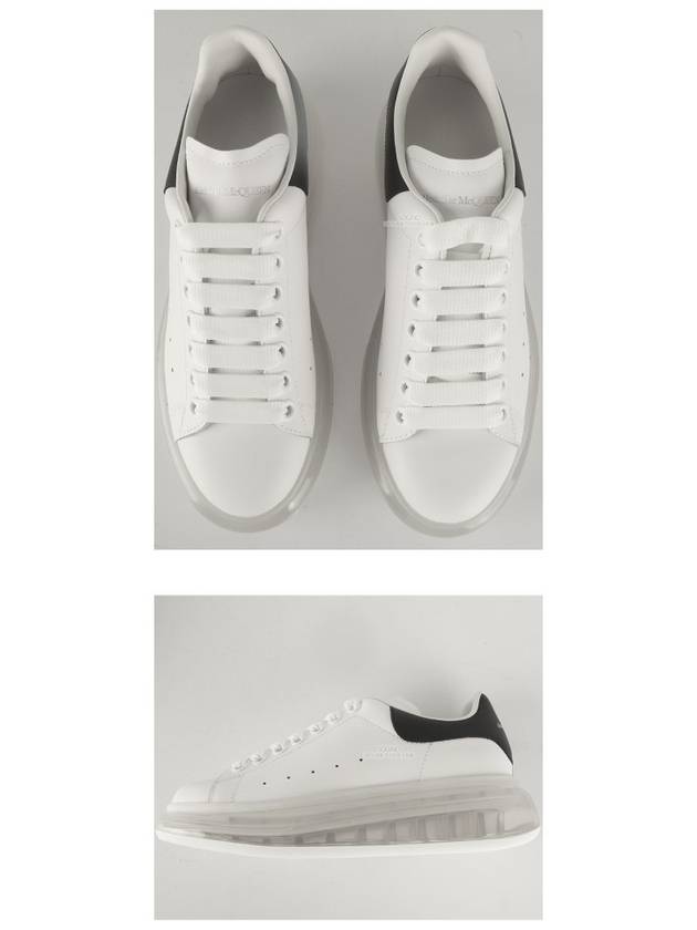 Oversized Clear Sole Low Top Sneakers Black White - ALEXANDER MCQUEEN - BALAAN 6