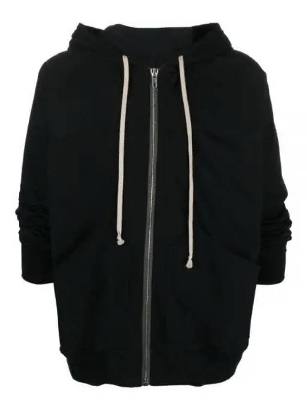 Rick Owens Drawstring Hooded Jacket Black RU02B2281BA - RICK OWENS - BALAAN 1