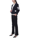 4-Bar Loopback Jersey Cardigan Navy - THOM BROWNE - BALAAN 5