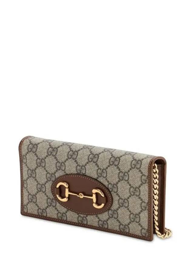 Women's Blondie Continental Ebony Supreme Chain Long Wallet Beige - GUCCI - BALAAN 3