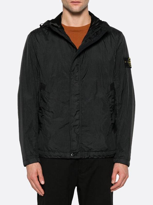 Crinkle Refs R NY Hooded Jacket Black - STONE ISLAND - BALAAN 4