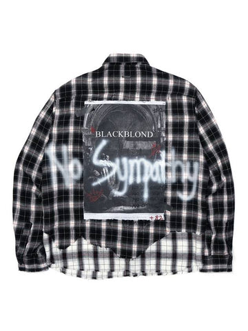 BBD No Sympathy Layered Check Shirt Black - BLACKBLOND - BALAAN 1