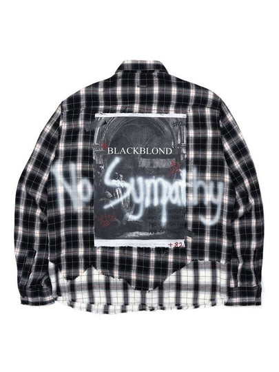 No Sympathy Layered Check Shirt Black - BLACKBLOND - BALAAN 2