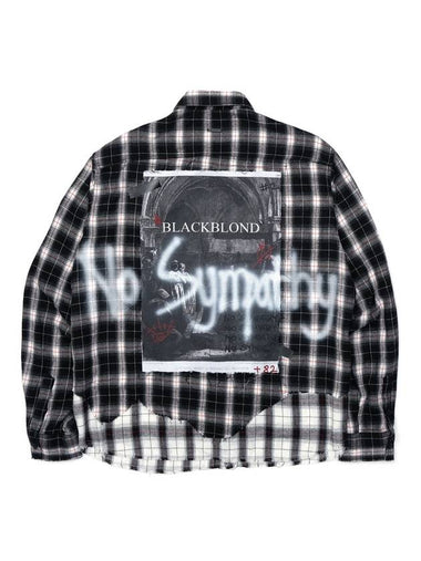 No Sympathy Layered Check Shirt Black - BLACKBLOND - BALAAN 1