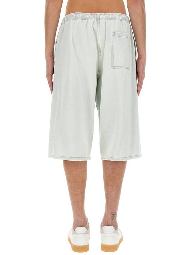 Men's Cutout Oversized Shorts Light Blue - MAISON MARGIELA - BALAAN 4