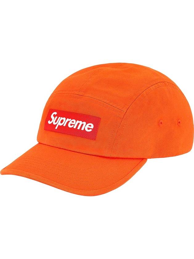 washed chino twill camp cap orange WASHED CHINO TWILL CAMP CAP - SUPREME - BALAAN 1