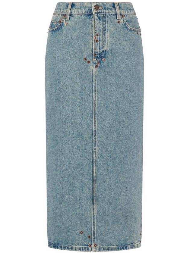 Moschino Mid-Rise Denim Skirt - MOSCHINO - BALAAN 1