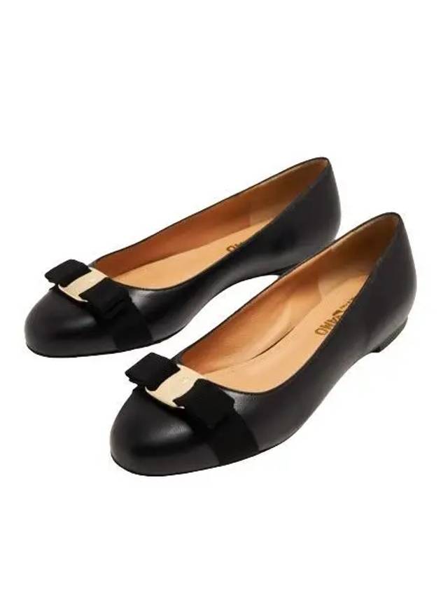 Varina Bow Ballet Flats Black - SALVATORE FERRAGAMO - BALAAN 2