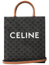 Small Vertical Triomphe Canvas and Calfskin Cabas Tote Bag Tan - CELINE - BALAAN 2